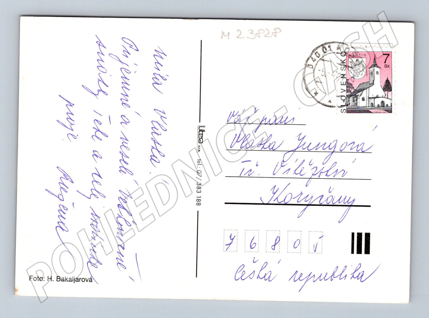 Pohlednice Slovensko Velikonoční vajíčka a květiny 2001 (M23828)