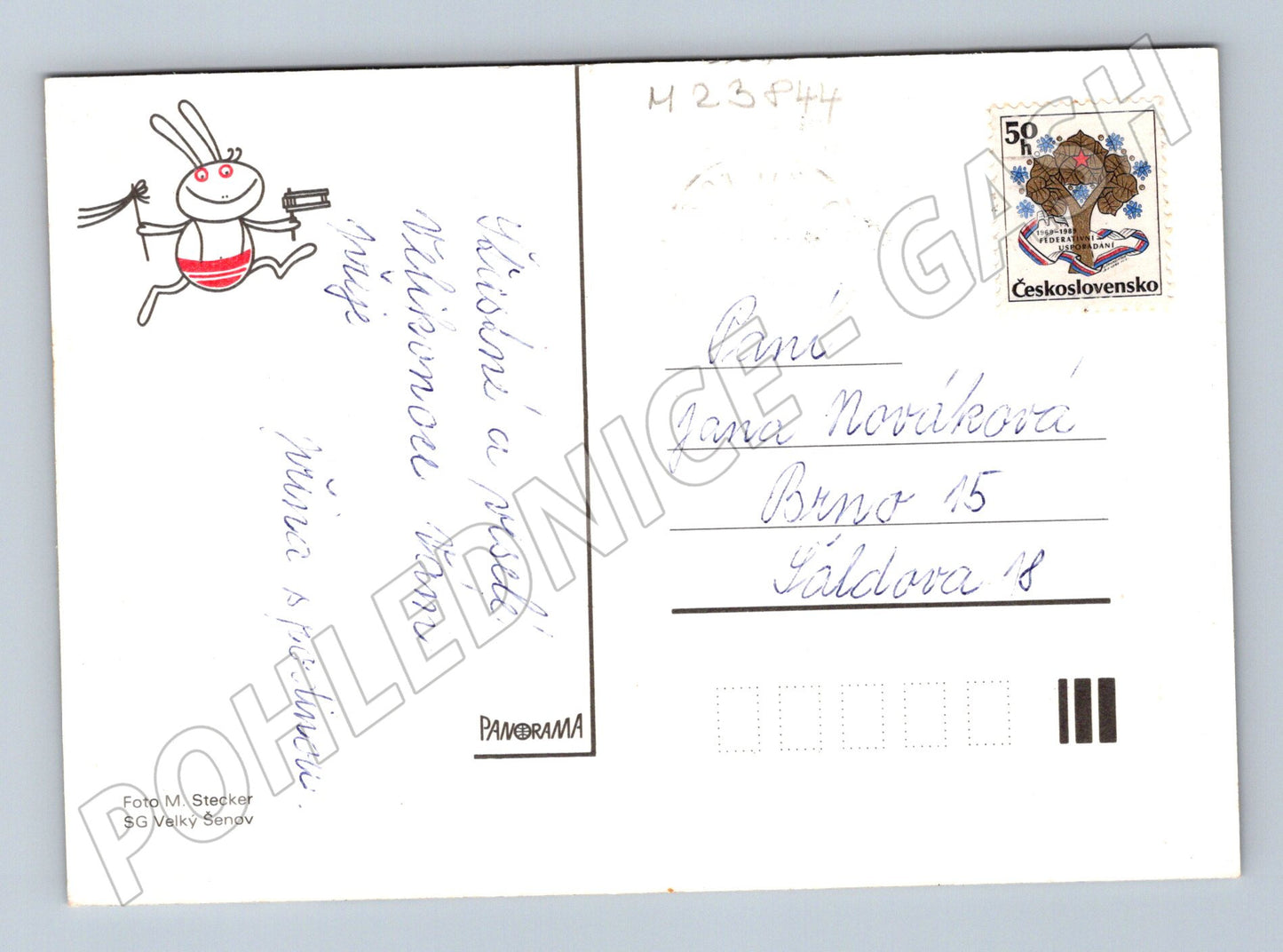 Pohlednice Velikonoce vajíčka a kočičky (M23844)