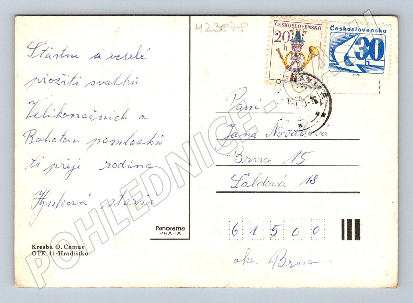 Pohlednice děti krmí kuřátka Velikonoce (M23878)