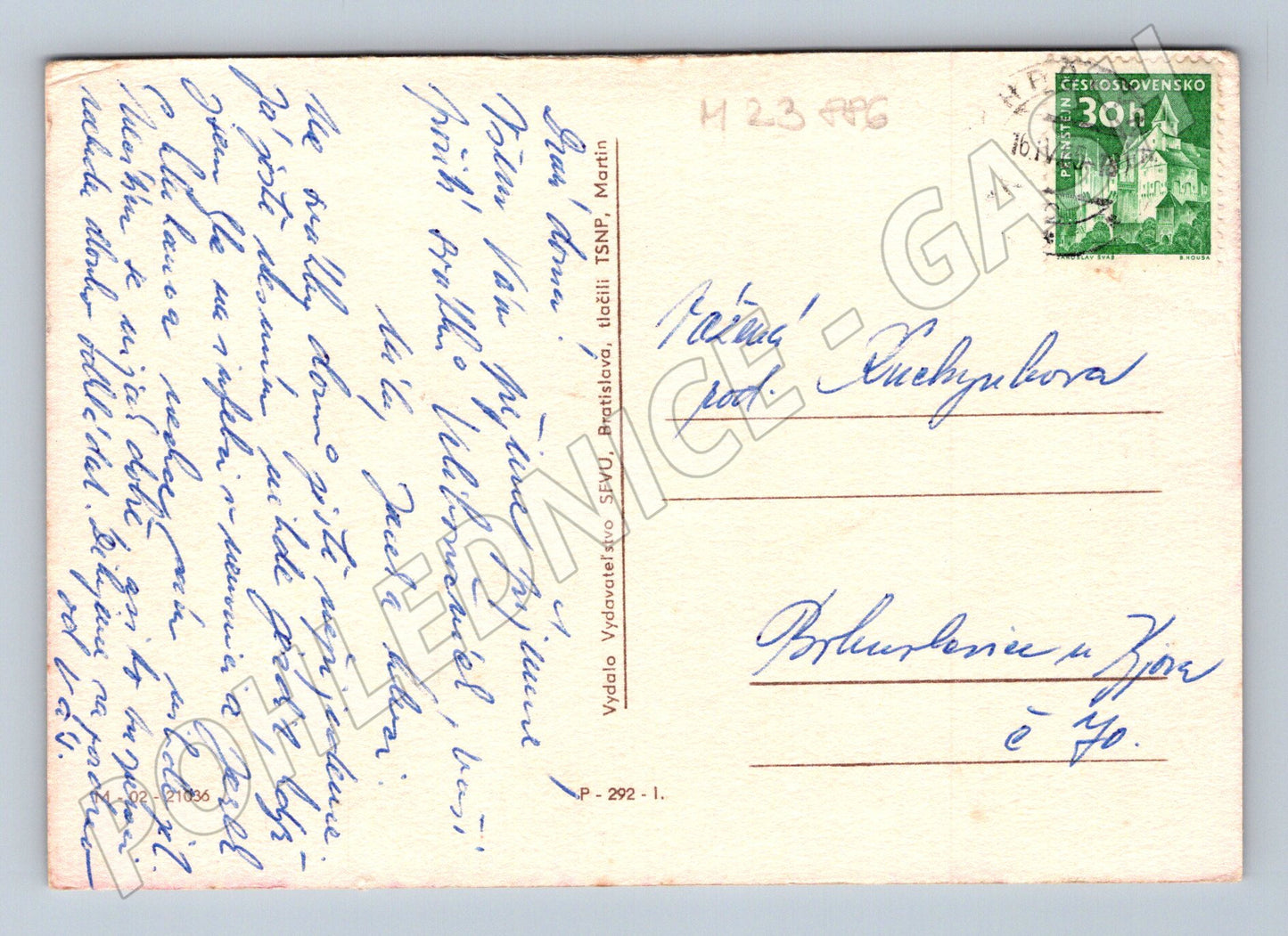 Pohlednice Slovensko Velikonoční pozdrav 1962 (M23886)
