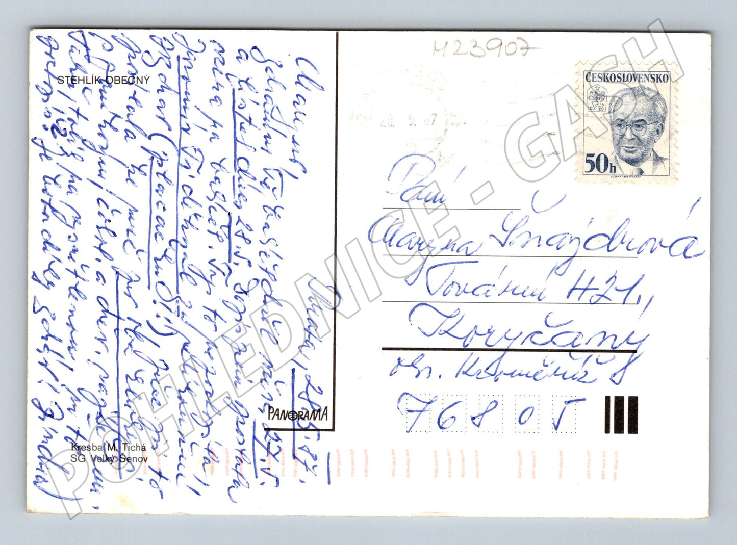 Pohlednice Stehlíci na bodlácích 1970 (M23907)