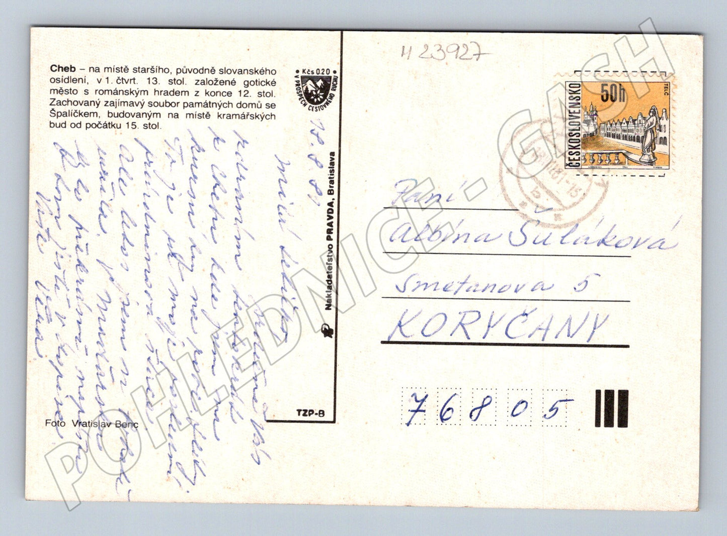 Pohlednice Cheb různé pohledy 1968 (M23927)