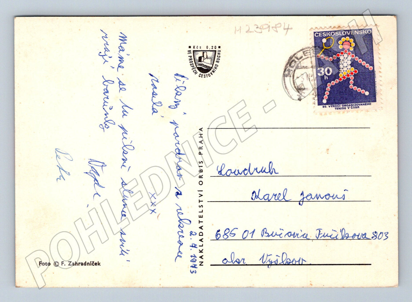 Pohlednice Rusava Hostýnské hory 1983 (M23984)