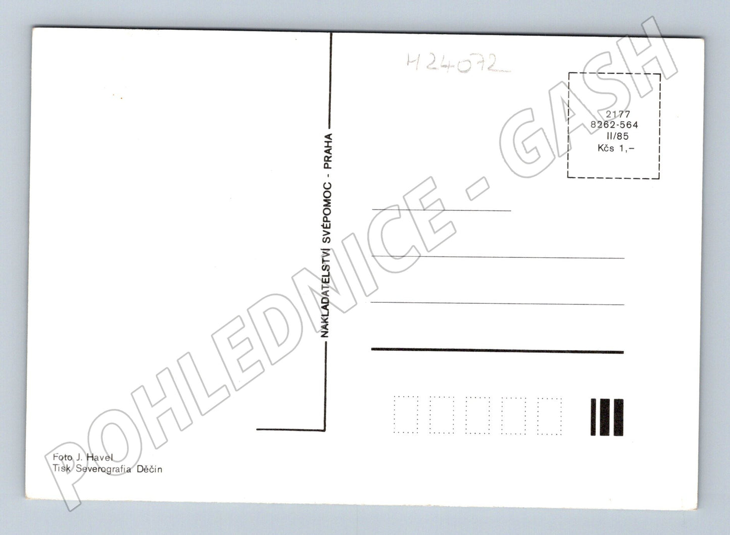 Pohlednice zimní horská krajina se sjezdařem 1985 (M24072)