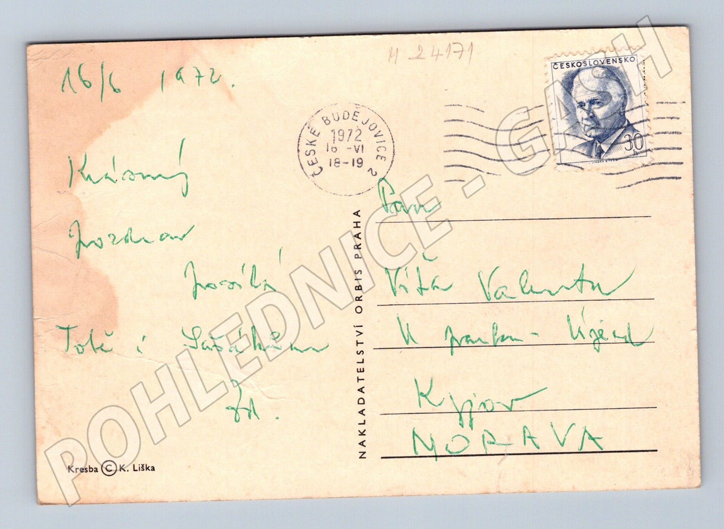 Pohlednice Jihočeský kraj hrady znaky 1972 (M24171)