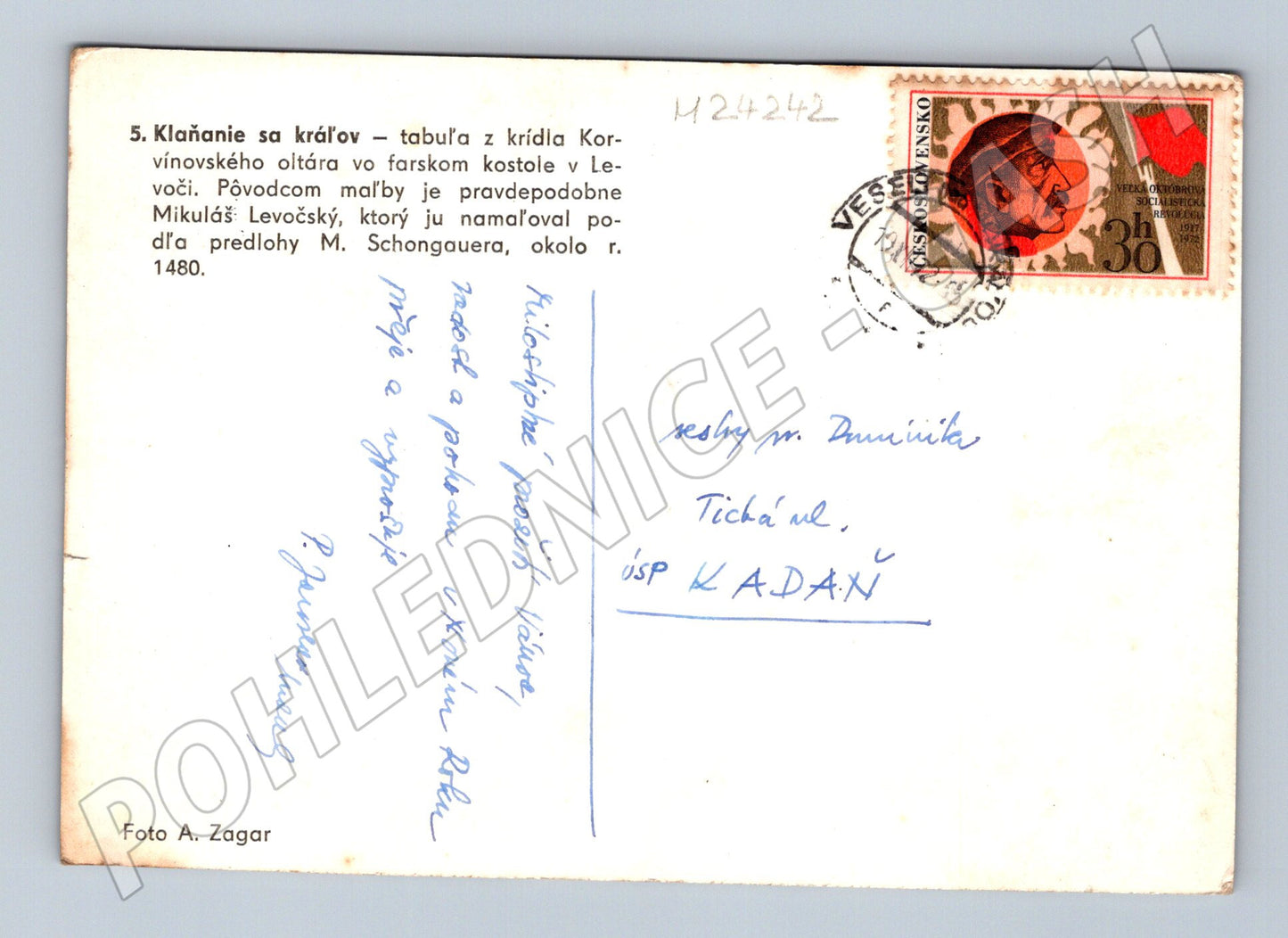 Pohlednice Slovensko Levoča Klaňanie sa kráľov 1970 (M24242)