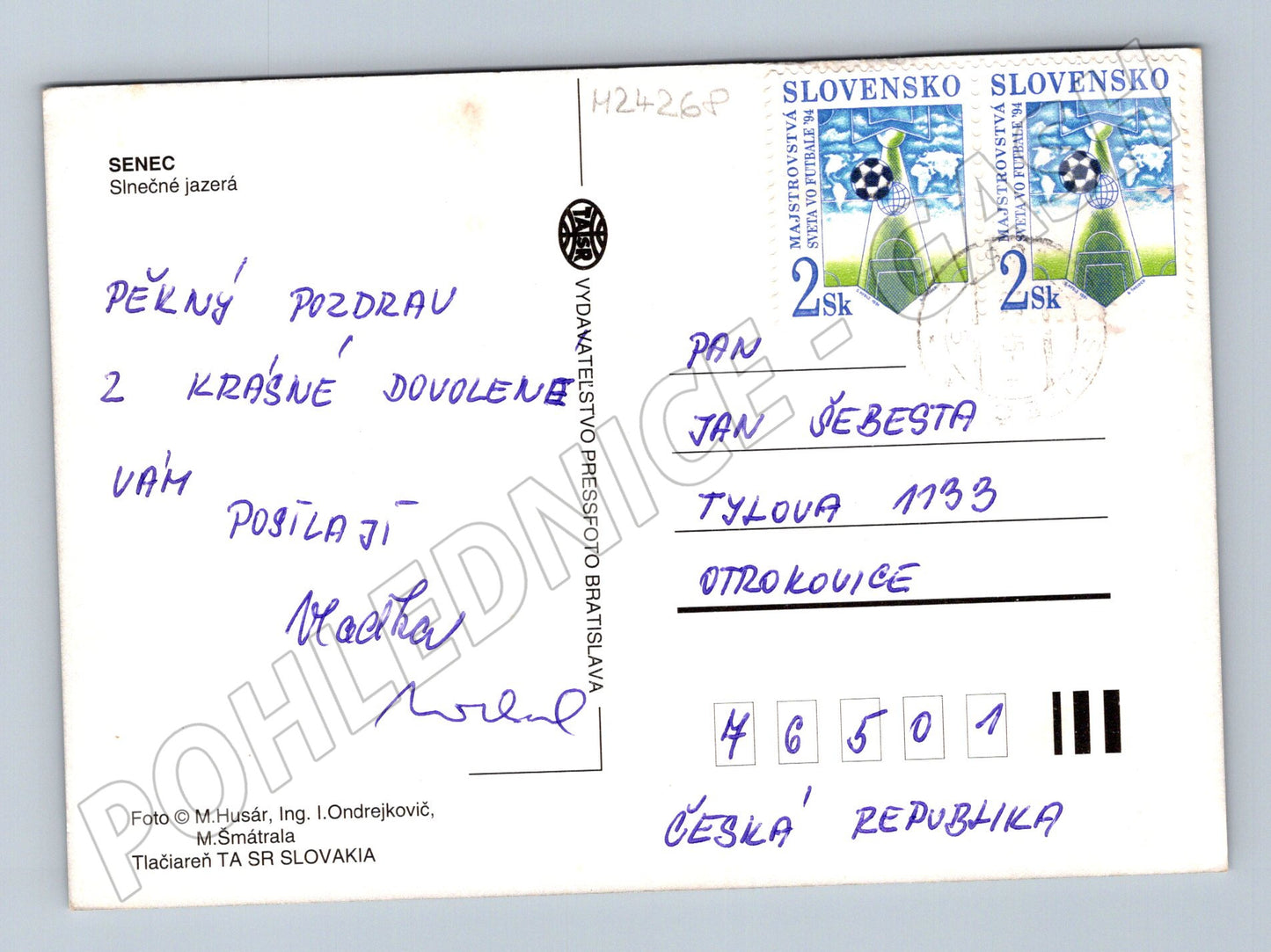 Pohlednice Slovensko Senec Senecké jazerá 1994 (M24268)