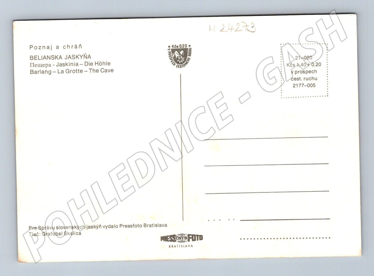 Pohlednice Slovensko Belianska jaskyňa (M24273)