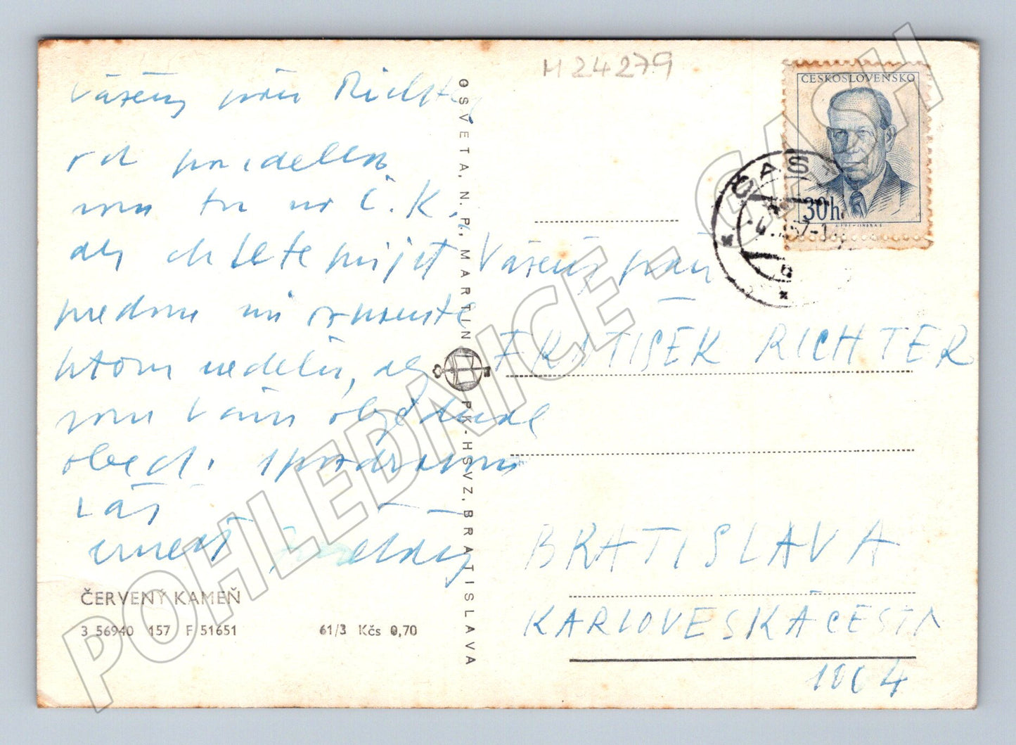 Pohlednice Slovensko Červený Kameň hrad 1941 (M24279)
