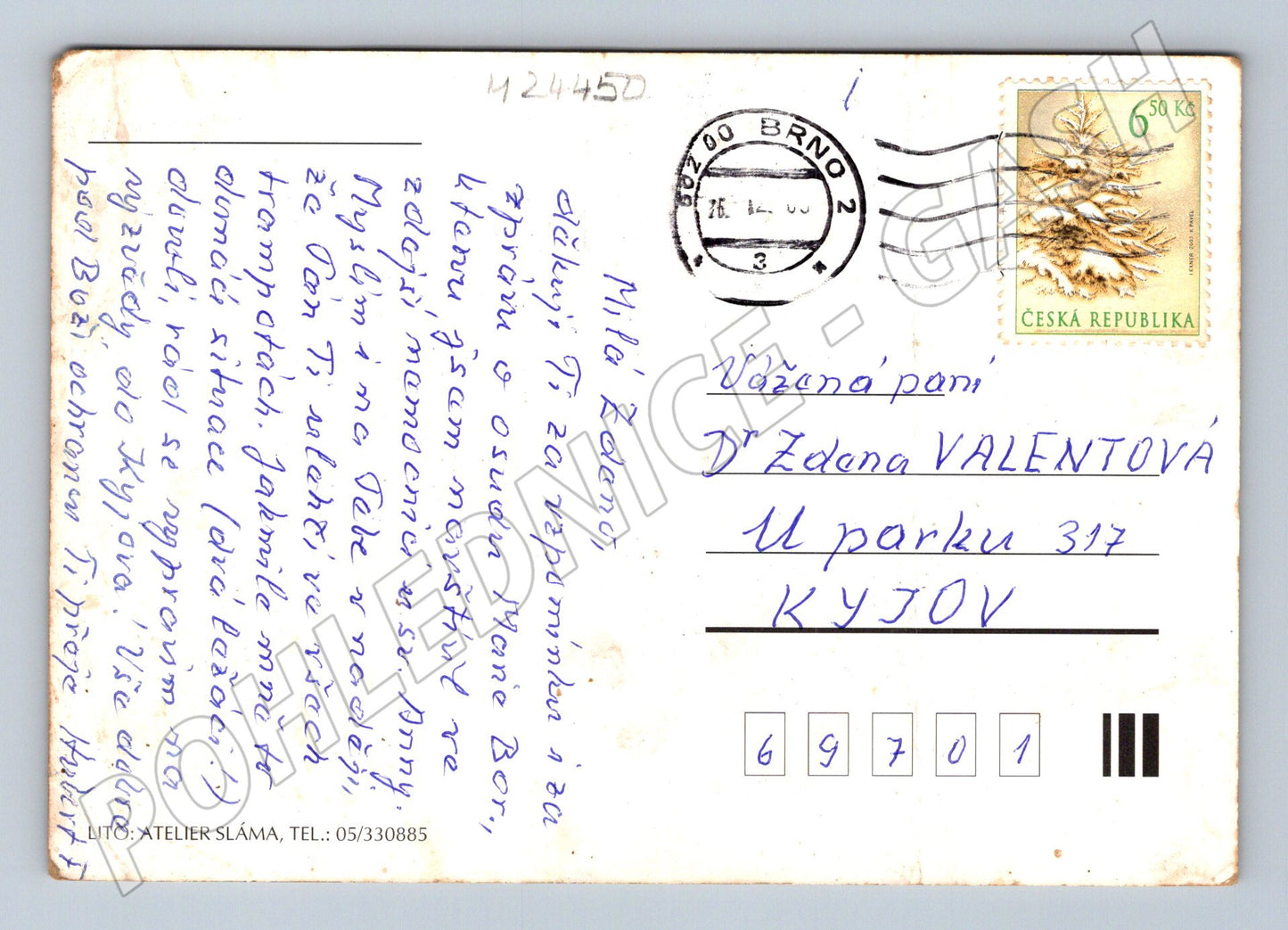 Pohlednice Boží muka / křížek 2000 (M24450)