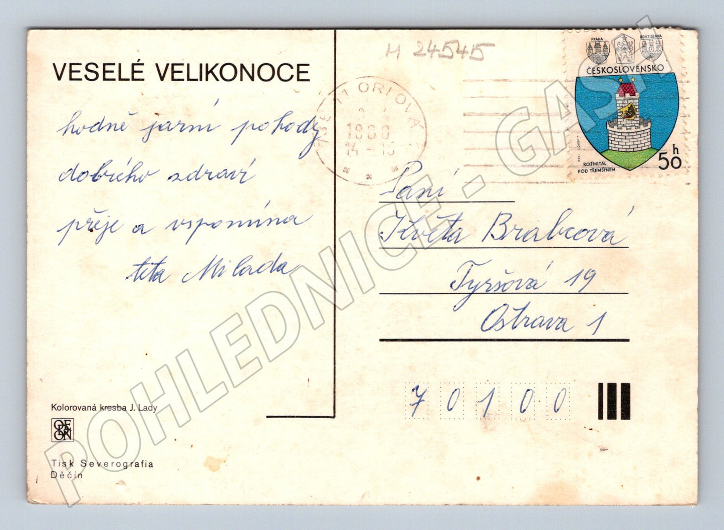 Pohlednice Josef Lada Veselé Velikonoce 1930 (M24545)