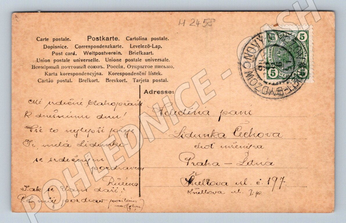 Portrait of a girl in a Czech national costume until 1950 (M2458)