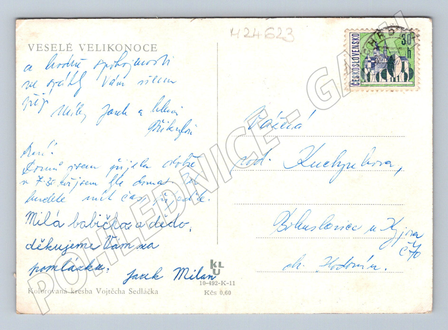 Pohlednice Československo orba pole Vojtěch Sedláček (M24623)