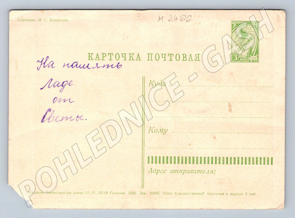 Bouquet of lilacs USSR 1961 (M2466)