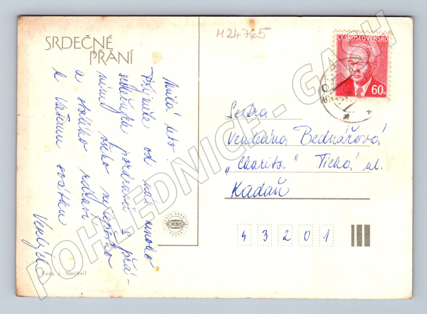 Pohlednice květiny (M24765)