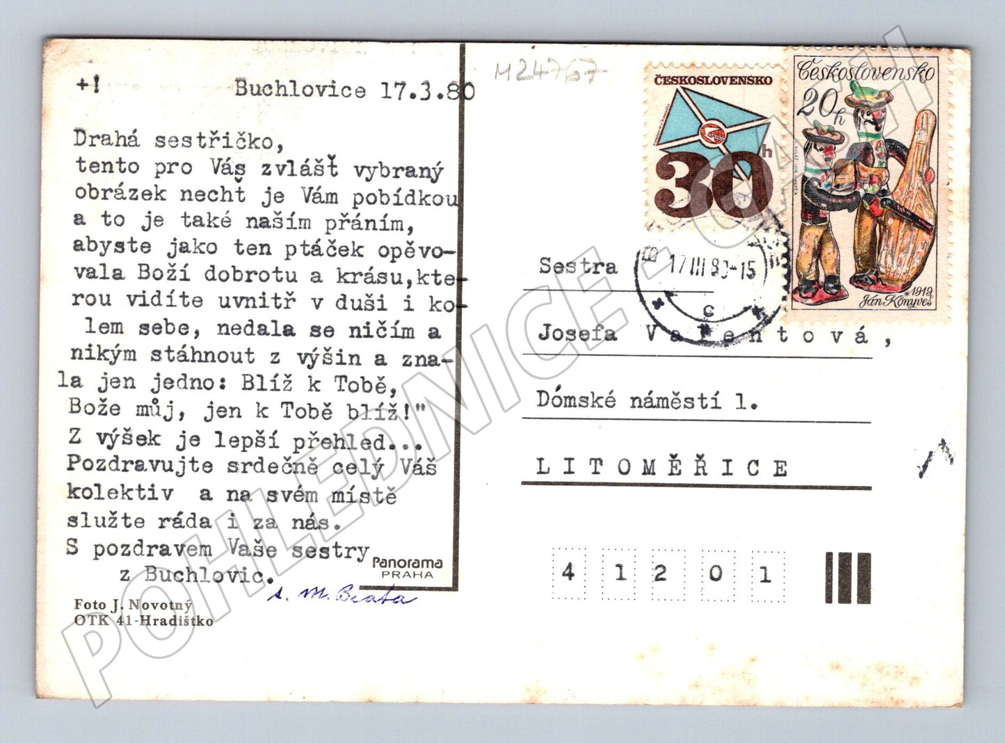Pohlednice sněženky 1980 (M24767)