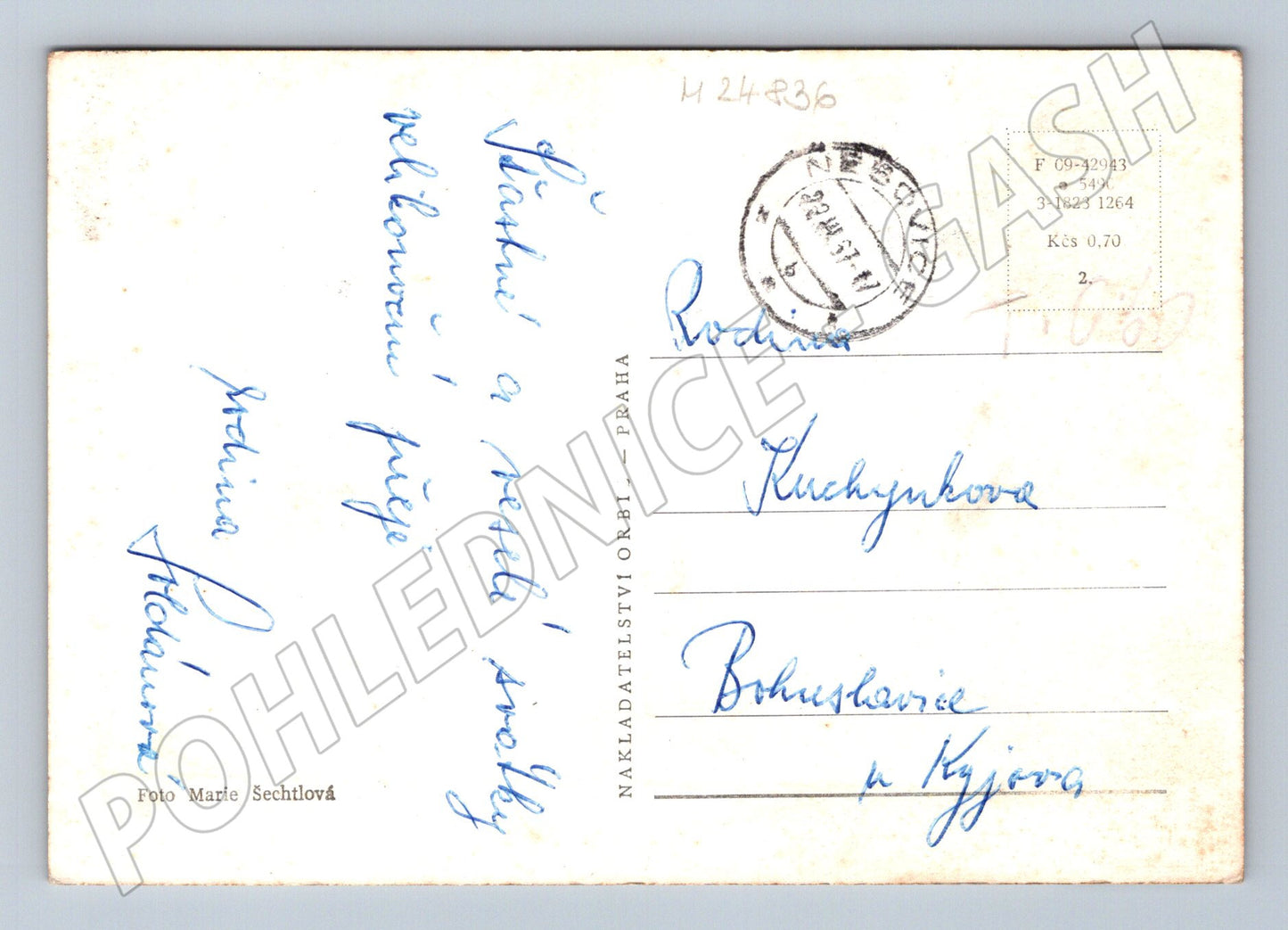 Pohlednice Jarní pozdrav květina 1937 (M24836)