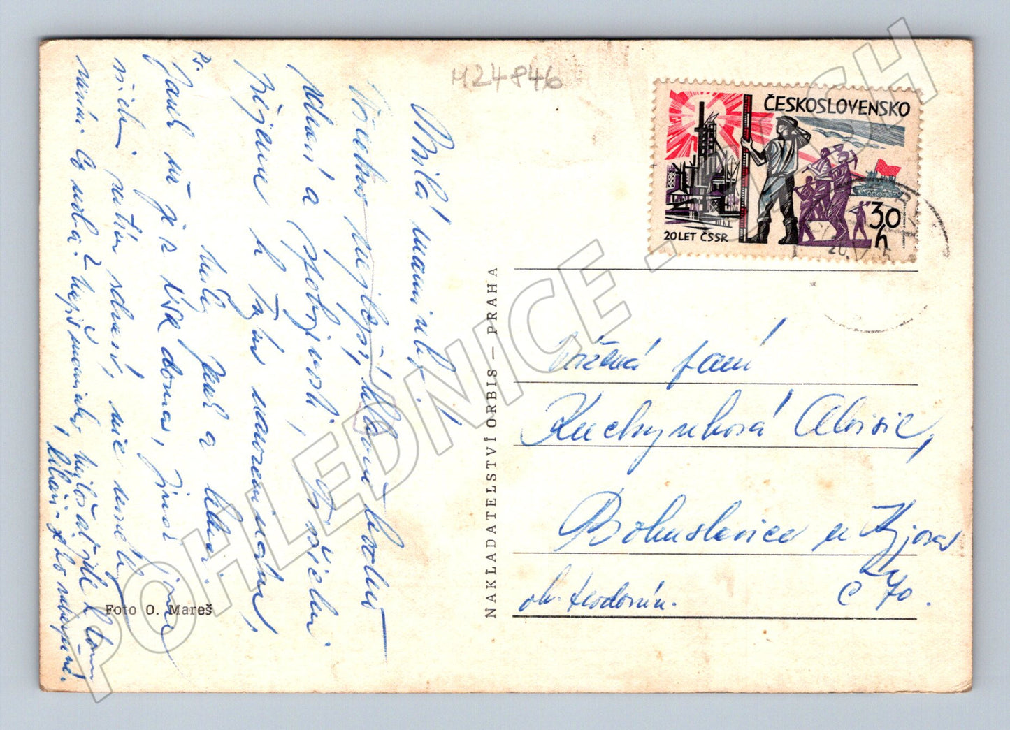 Pohlednice SRDEČNÉ PŘÁNÍ bílá růže 1968 (M24846)