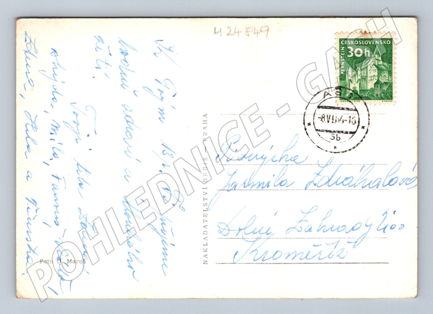Pohlednice SRDEČNÉ PŘÁNÍ žlutý narcis váza 1946 (M24849)