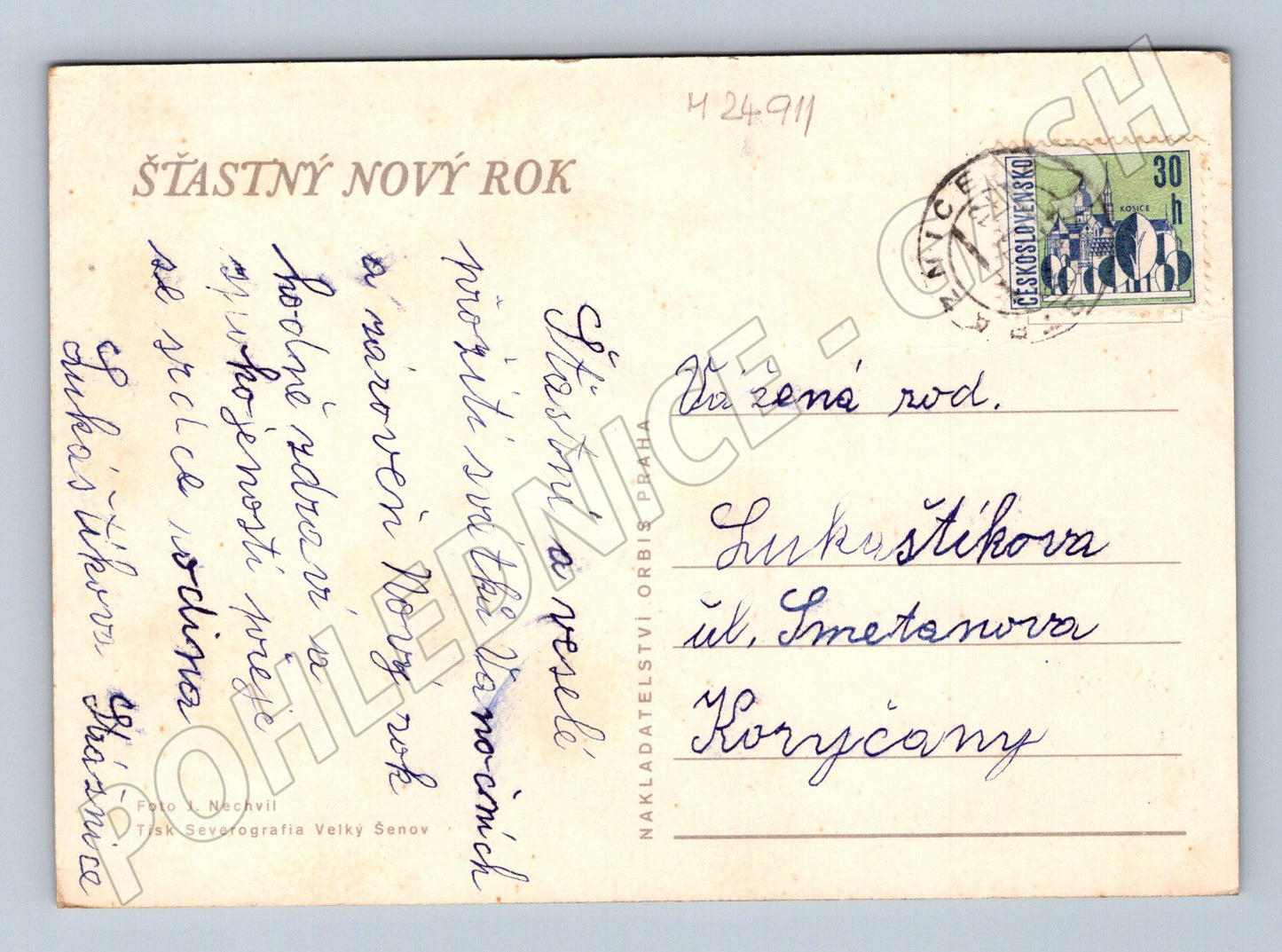 Pohlednice Novoroční zátiší se svíčkou, horoskop (M24911)