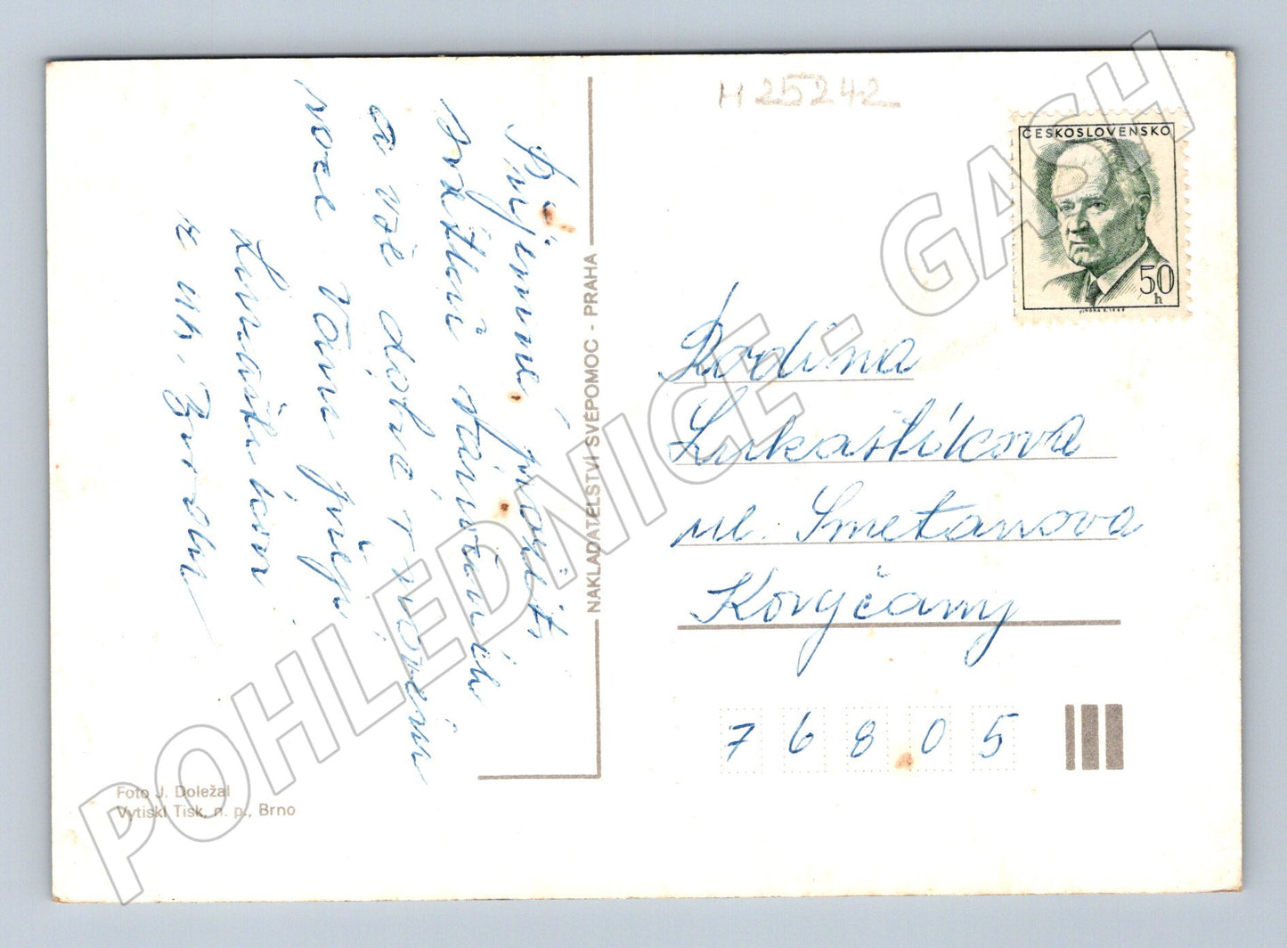 Pohlednice Vánoce zimní krajina (M25242)