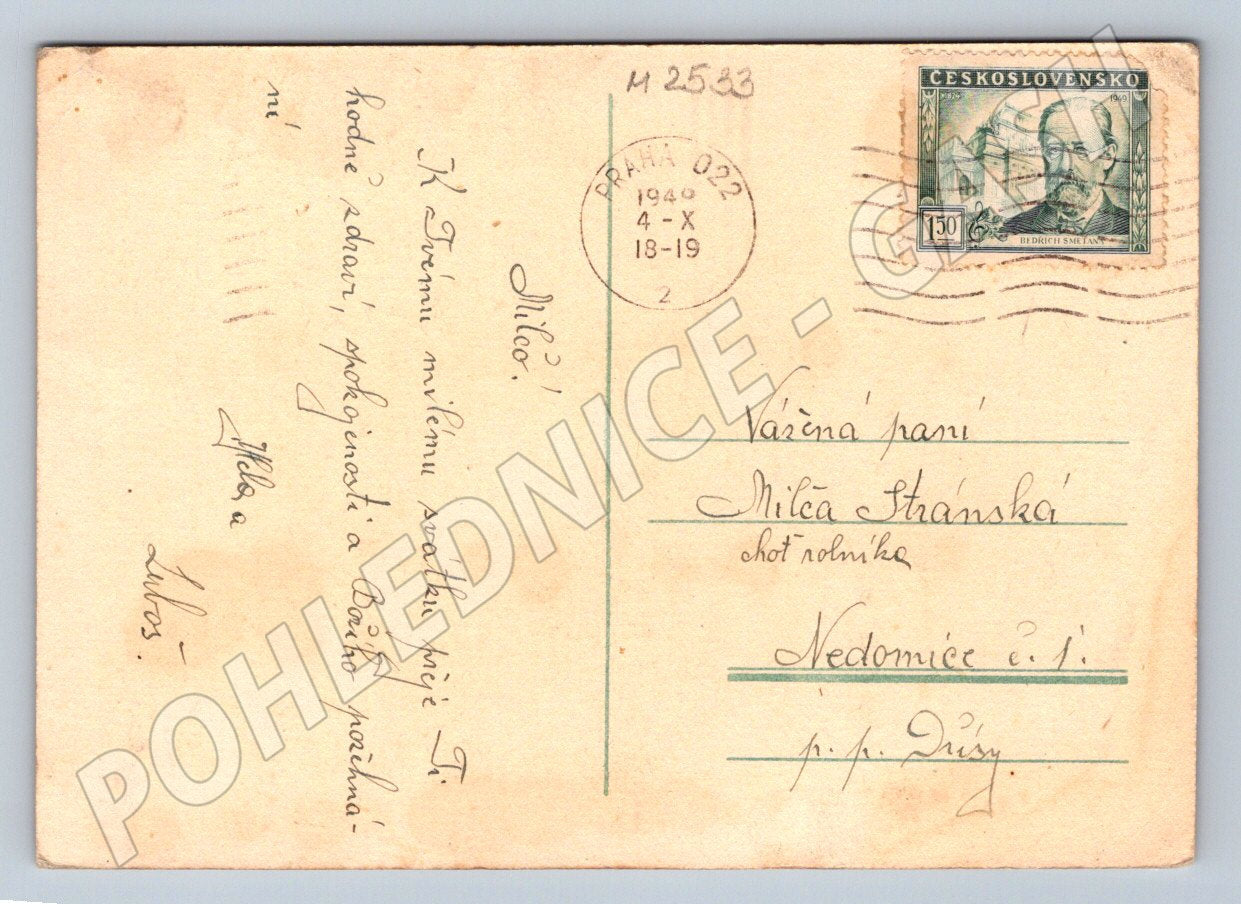 Children's postcard with greeting illustration (M2533)