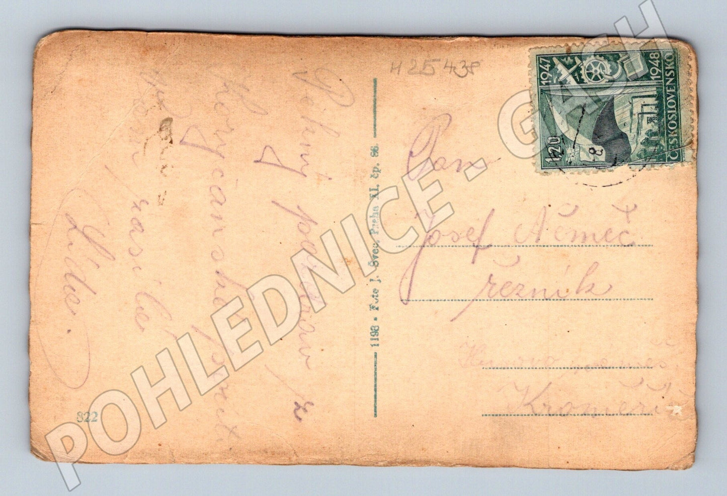 Pohlednice lidové kroje etnografie 1948 (M25438)