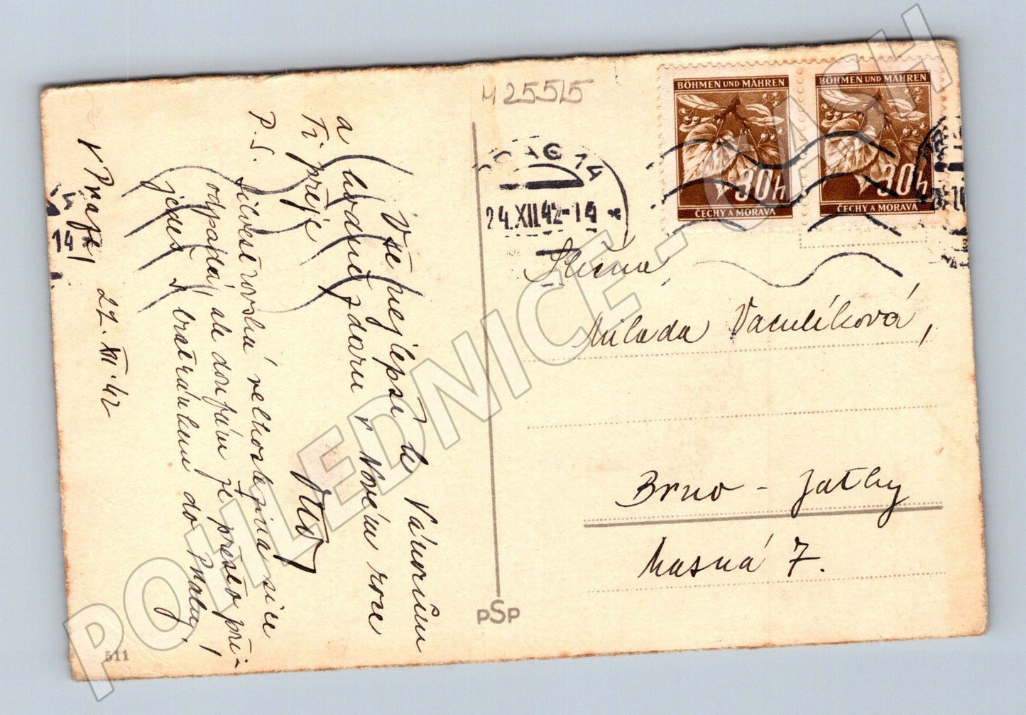 Pohlednice Zimní horská krajina 1942 (M25515)