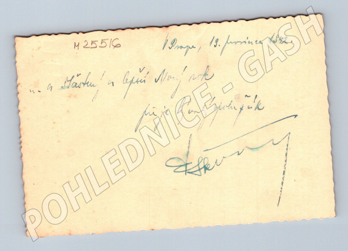 Pohlednice Vánoční zasněžená krajina 1942 (M25516)