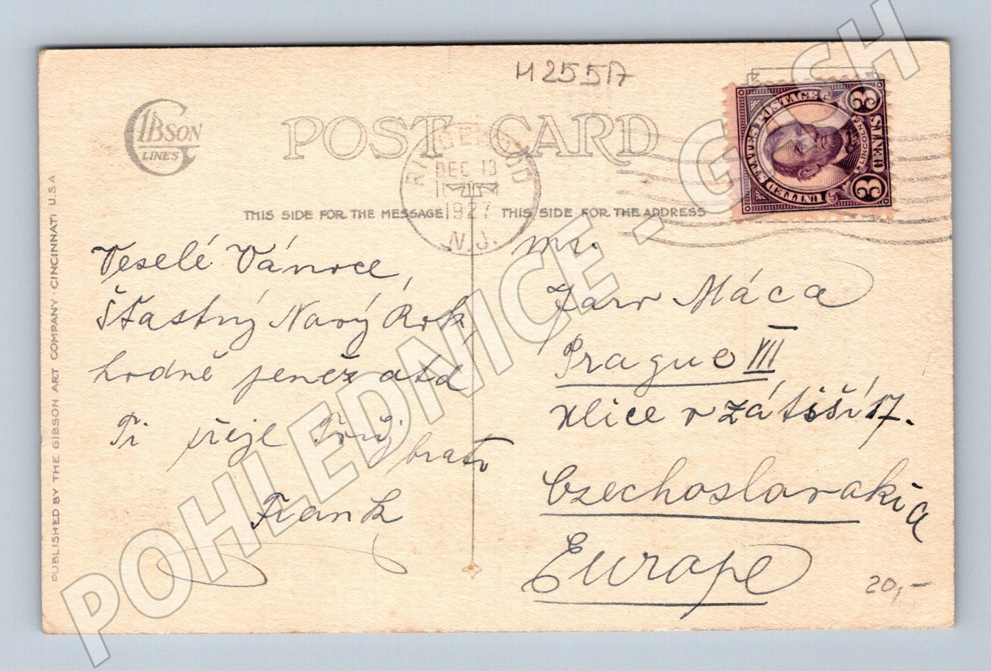Pohlednice Vánoční novoroční přání 1927 (M25517)