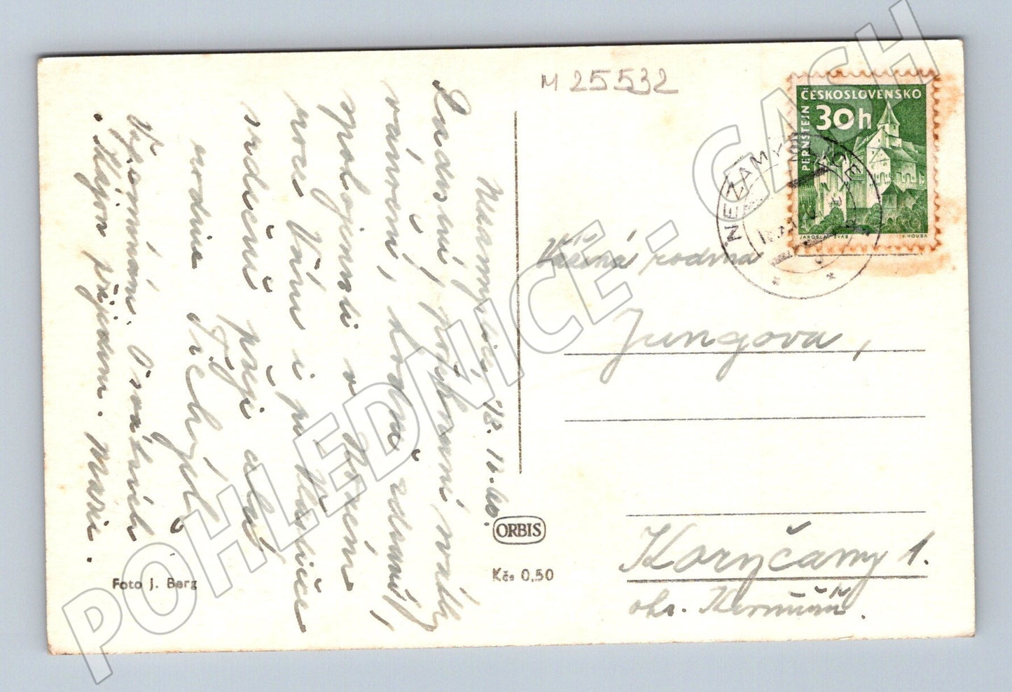 Pohlednice Vánoční zimní krajina 1940 (M25532)