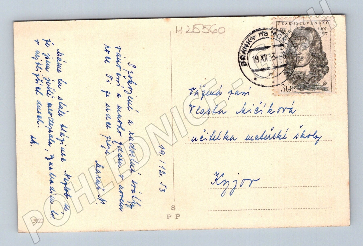 Pohlednice zimní krajina hory 1923 (M25560)