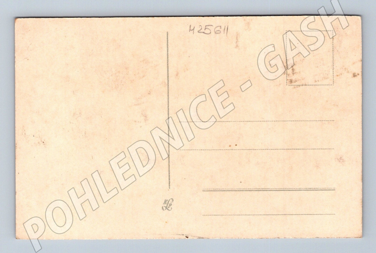 Pohlednice vánoční zvonek a jehličí (M25611)