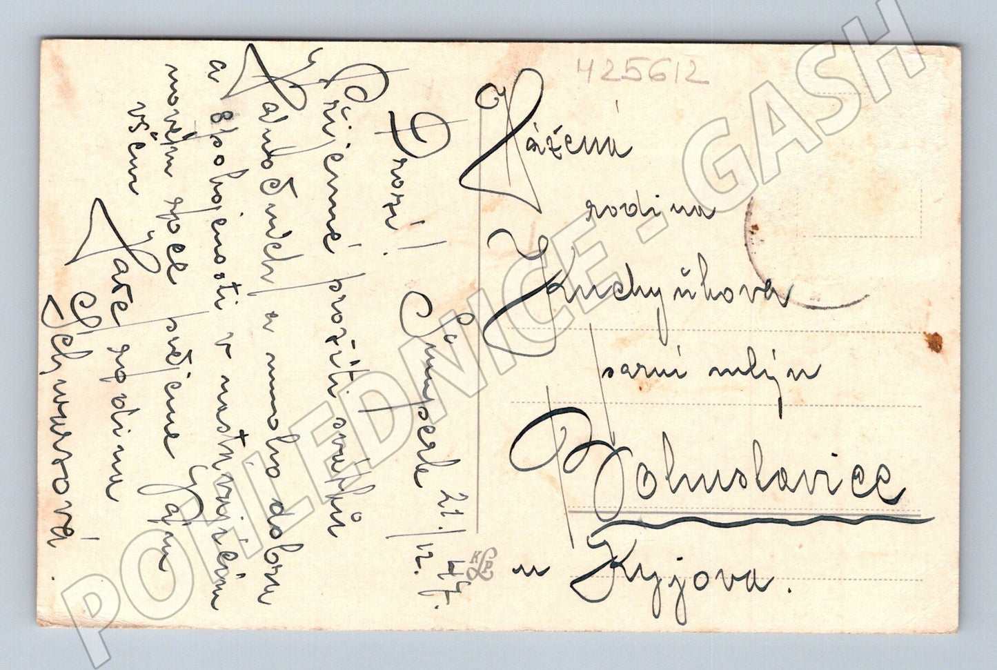 Pohlednice Vánoční stromeček svíčka ozdoba 1927 (M25612)