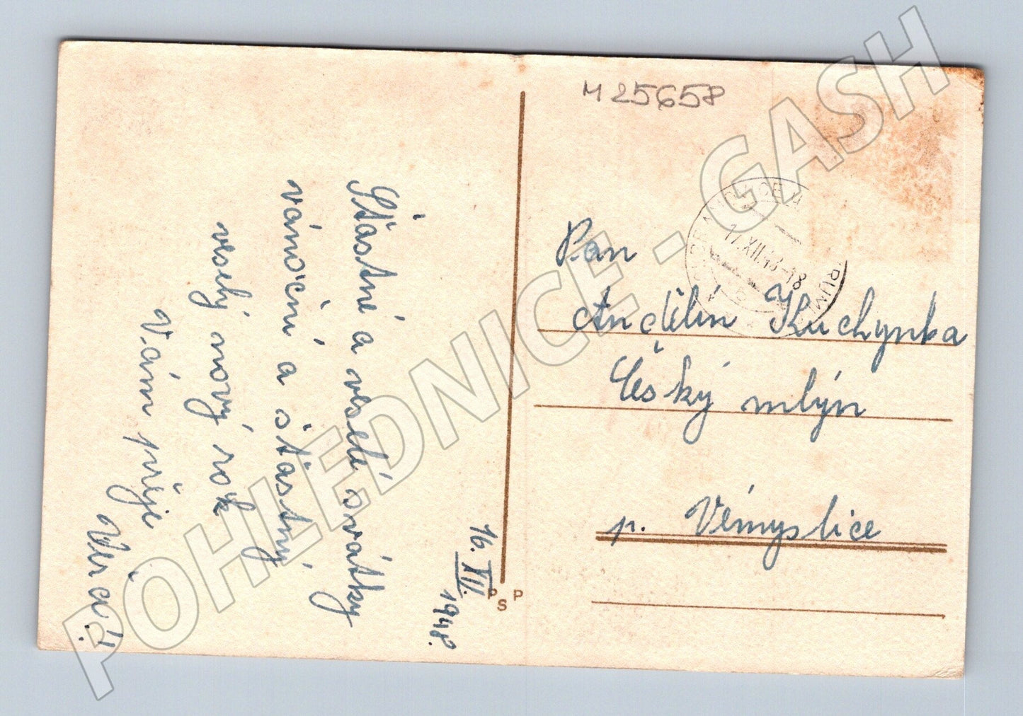Pohlednice Vánoční s hýly 1948 (M25658)