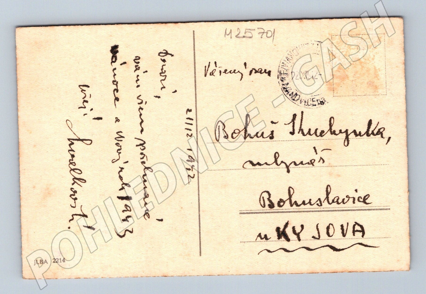 Pohlednice Vánoční zasněžená krajina 1942 (M25701)