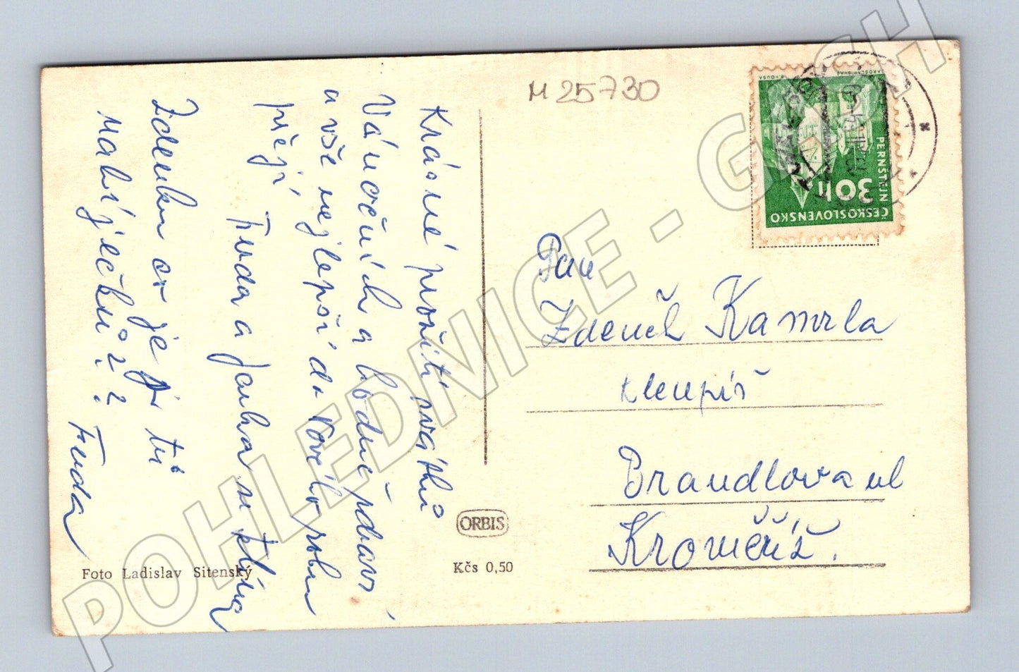 Pohlednice Vánoční pozdrav zimní motiv (M25730)