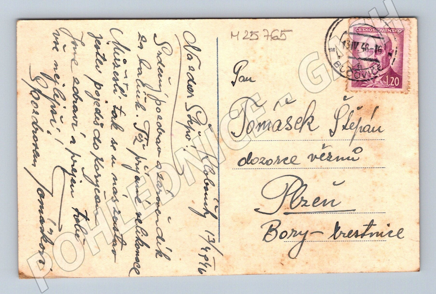 Pohlednice Velikonoční vajíčka 1946 (M25765)