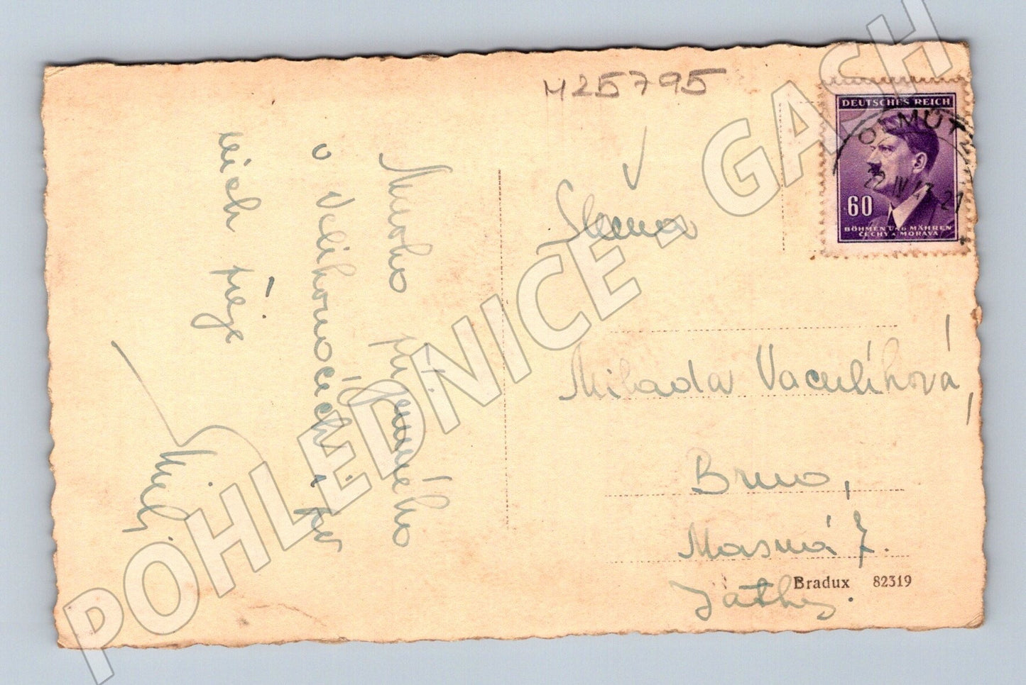 Pohlednice Protektorát Čechy a Morava šeřík květiny (M25795)