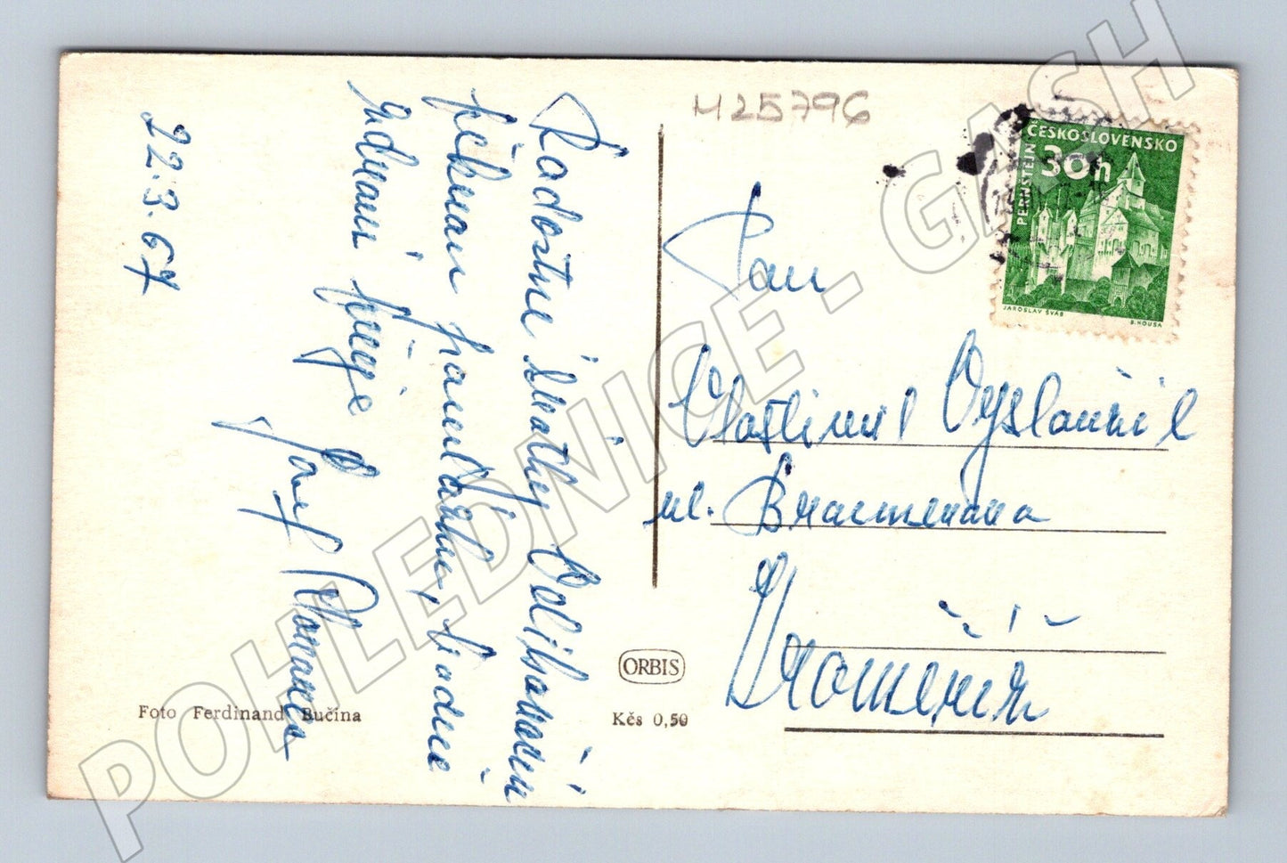 Pohlednice Jarní pozdrav květiny 1967 (M25796)