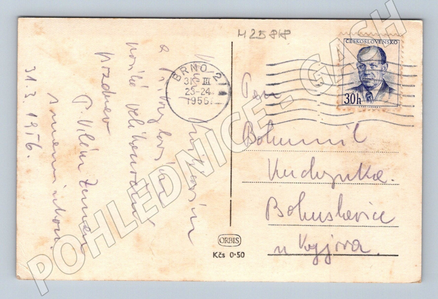 Pohlednice Československo ovce hory Velikonoce 1955 (M25818)