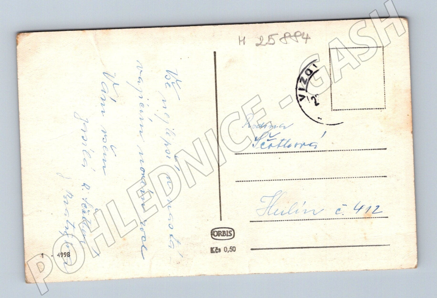 Pohlednice květiny Srdečné přání 1941 (M25884)