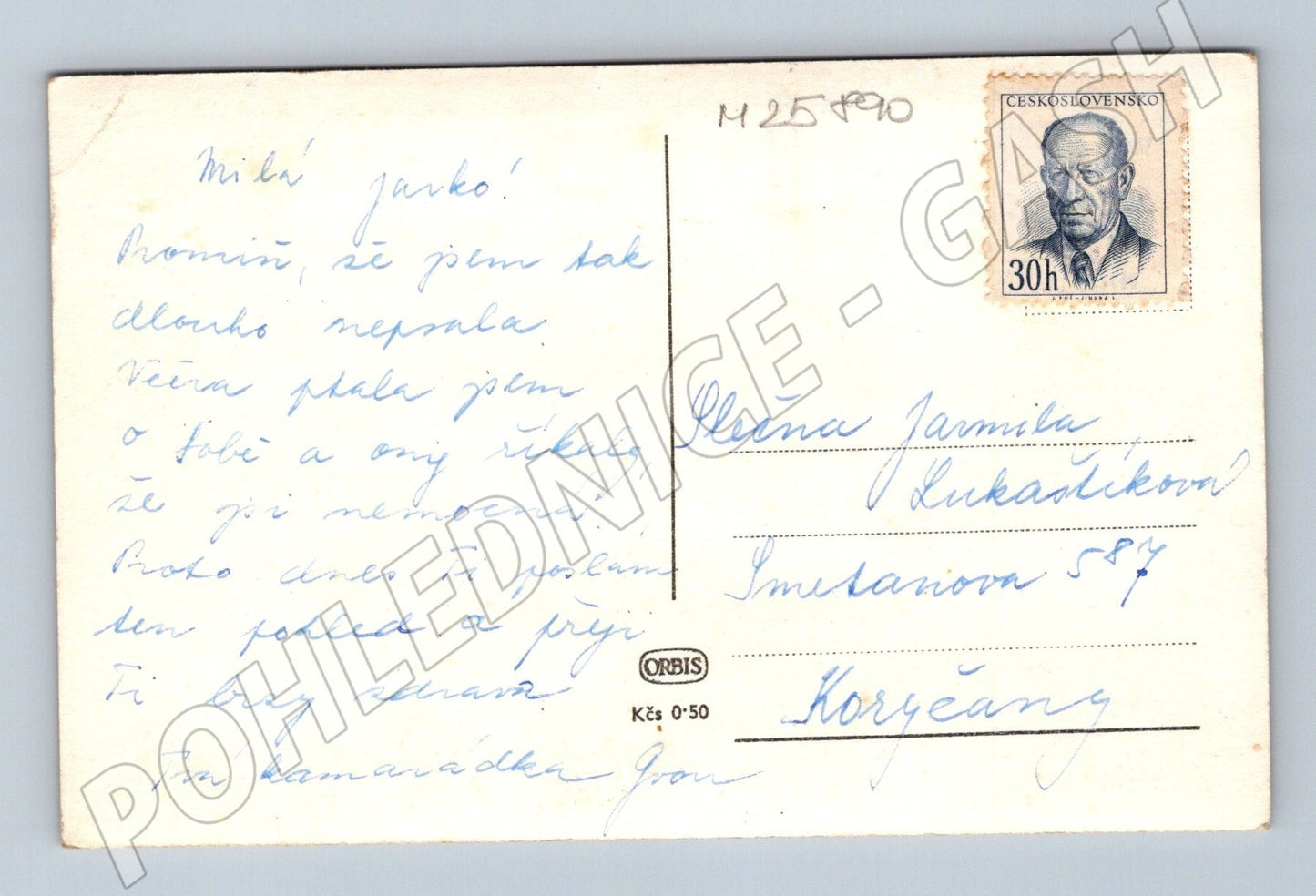 Pohlednice Květiny Srdečné přání cca 1940 (M25890)