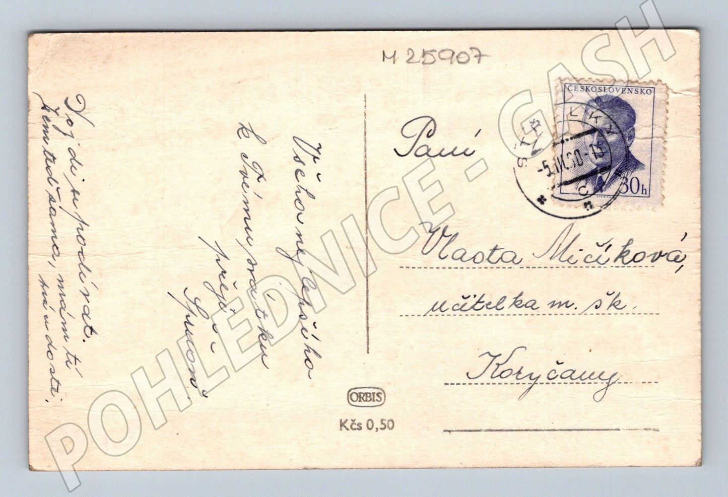 Pohlednice květiny Srdečné přání 1930 (M25907)