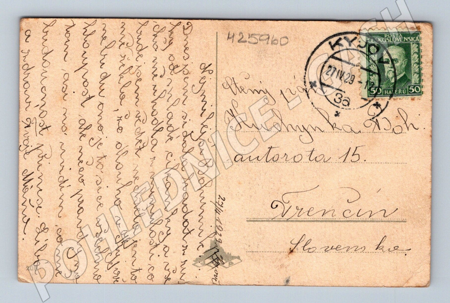 Pohlednice Vyznání lásky děti 1929 (M25960)