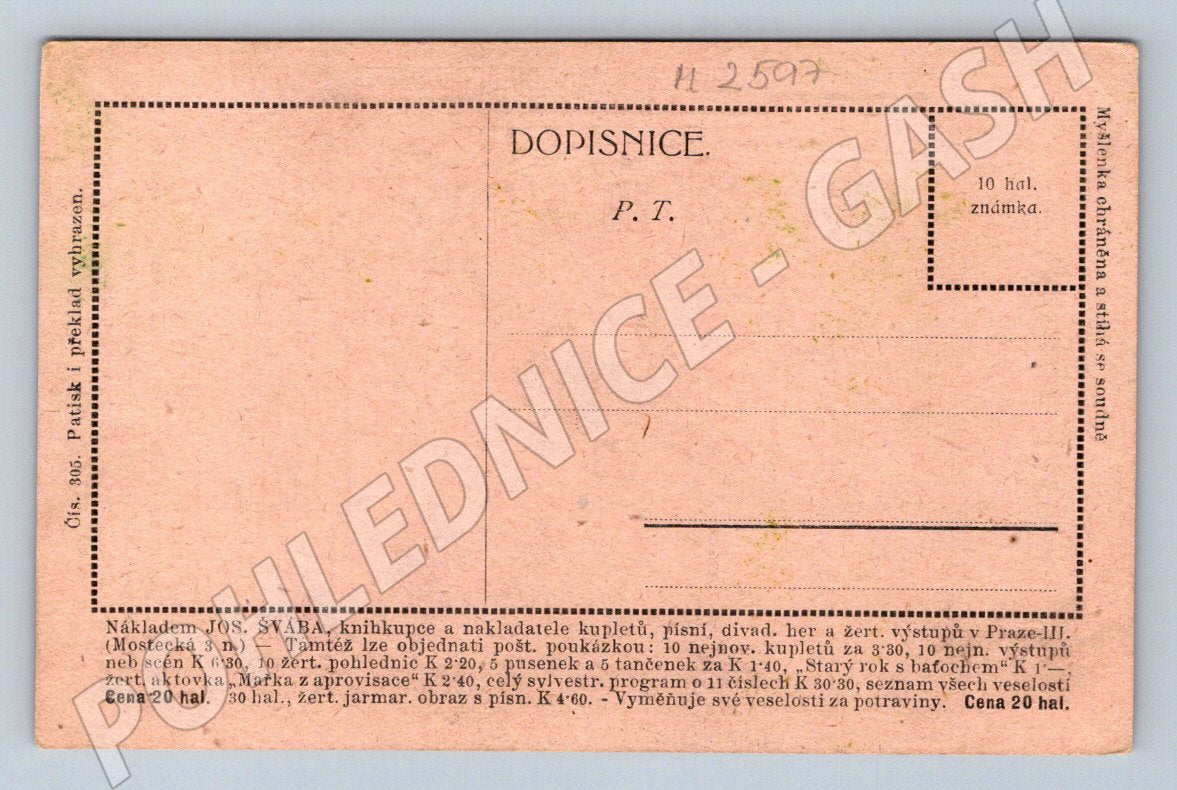 Postcard New Clock drawing 1918(M2597)