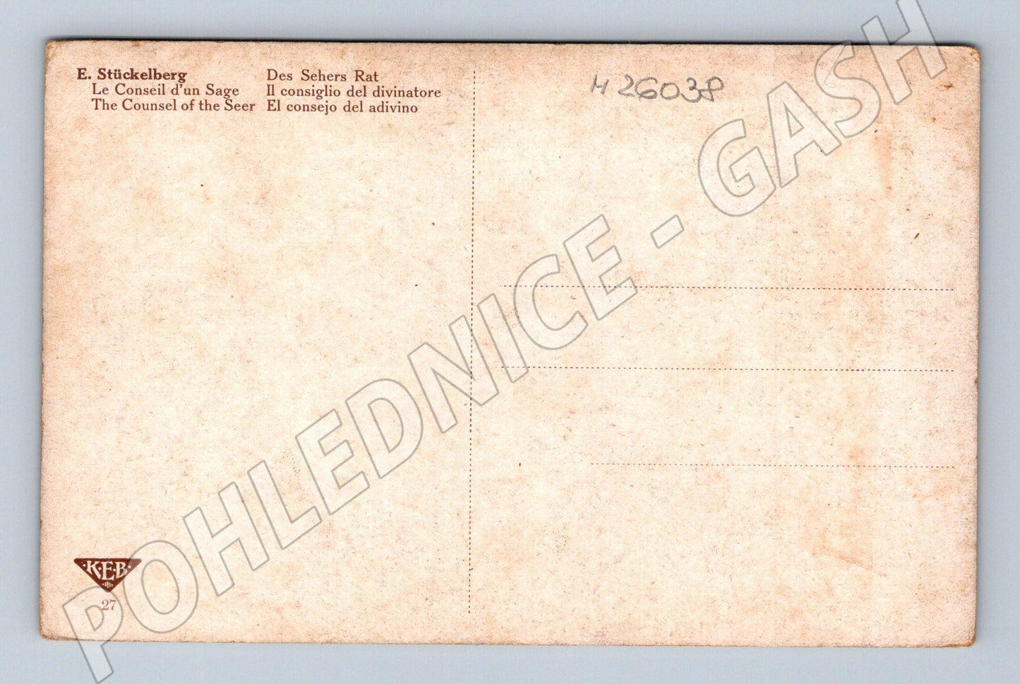 Pohlednice Des Sehers Rat E. Stückelberg (M26038)