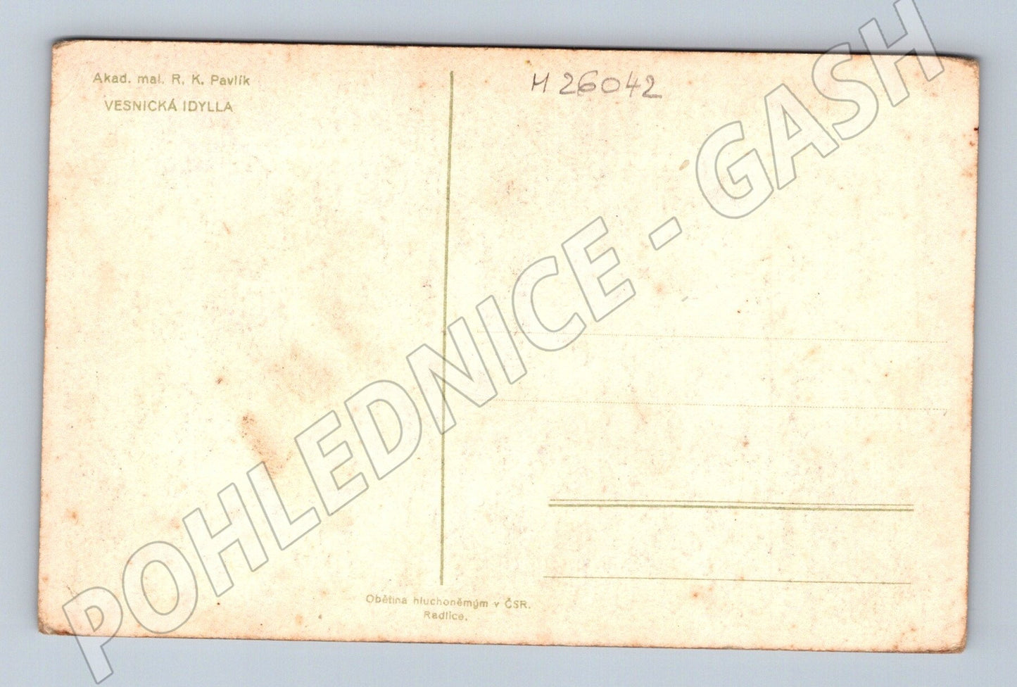 Pohlednice Vesnická idylla akad. mal. R. K. Pavlik (M26042)