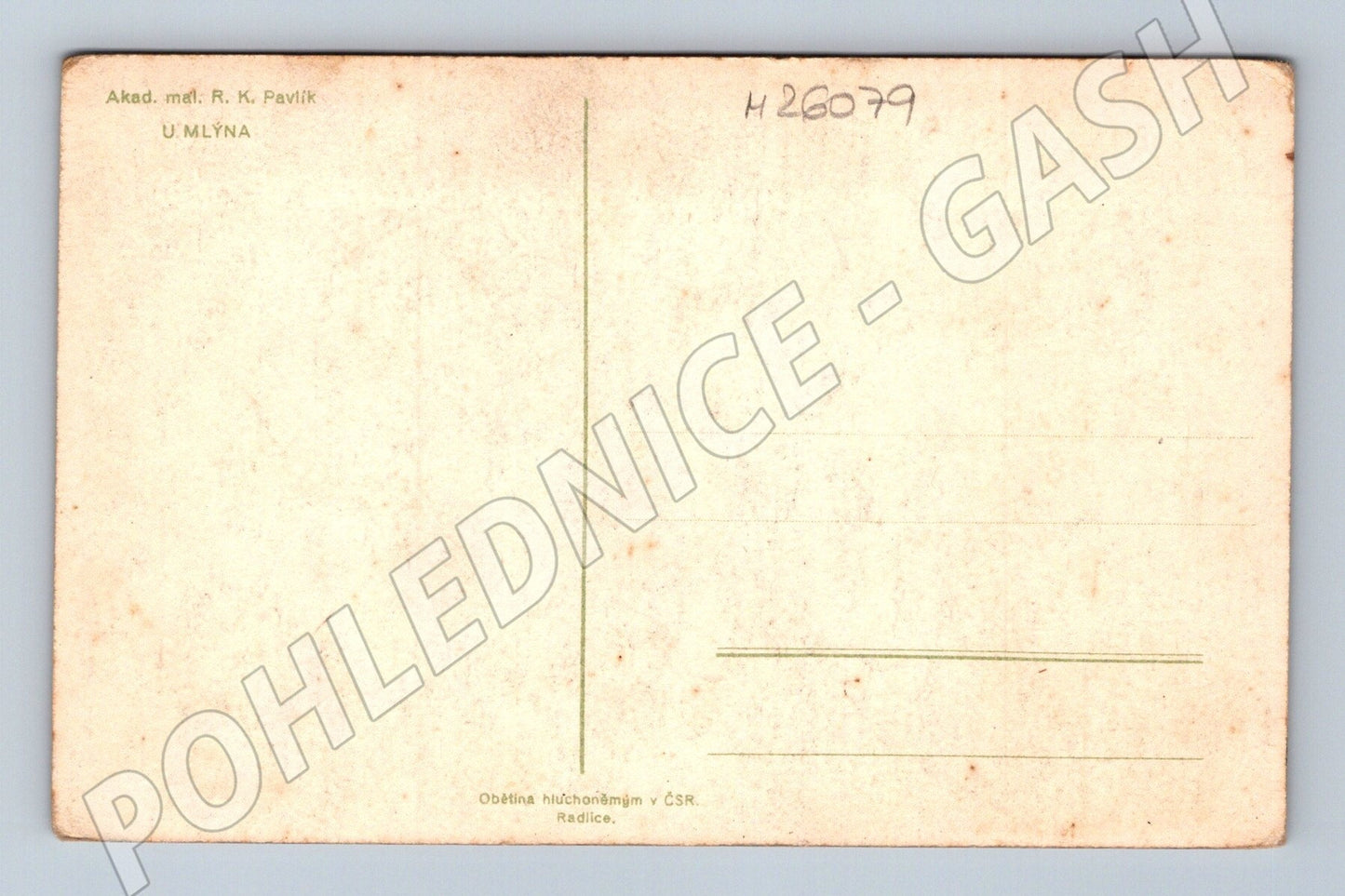 Pohlednice U mlýna venkovská chalupa (M26079)