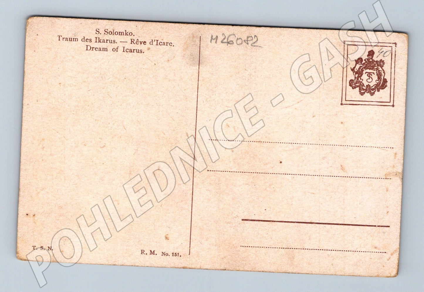 Pohlednice Umělecká S. Solomko Sen Ikarův (M26082)